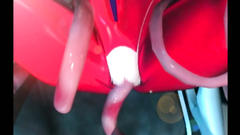 Tiny shaved holes of a grogeous 3d heroine are filled with tentacles