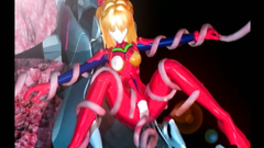 Tiny shaved holes of a grogeous 3d heroine are filled with tentacles