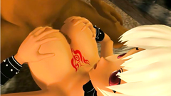 Busty 3D Blonde with tattoo gets cock between her amazing tits