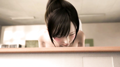 Japanese 3d schoolgirl with hairy pussy in classroom blows a cock of teacher