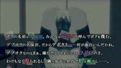 Huge dildos penetrates in tight anal and pussy holes of busty schoolgirl