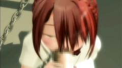 Huge dildos penetrates in tight anal and pussy holes of busty schoolgirl