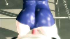 Huge dildos penetrates in tight anal and pussy holes of busty schoolgirl