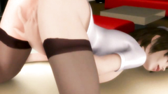 Amazing skinny babe in uniform masturbates her vagina her soft fingers