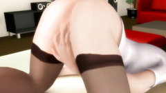 Amazing skinny babe in uniform masturbates her vagina her soft fingers