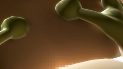Green 3D Reptile monster with green cum loves fuck young beautiful blondes