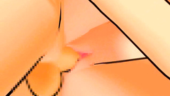 Horny babe in mini-skirt masturbates her shaved clit