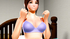 Excited girl masturbates her vagina dildo and then licks it