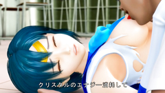 Three horny guys fucks one skinny princess on the floor