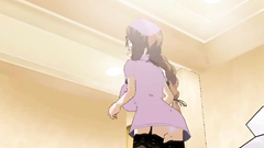 Young hentai teen in glasses and in stockings fucks with water Elemental