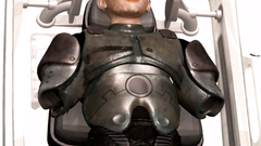 Robo-tentacles fucking beautiful brunette dressed in white bikini