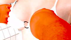 Robo-tentacles fucking beautiful brunette dressed in white bikini