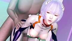 Gorgeous 3d girl get fuck with man and then her pussy penetrating tentacles