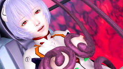 Gorgeous 3d girl get fuck with man and then her pussy penetrating tentacles