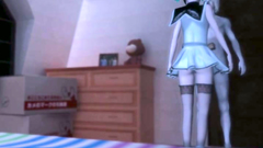 Awesome 3D teen in stockings hot licks ass and dick in the bedroom