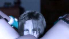 Awesome 3D teen in stockings hot licks ass and dick in the bedroom