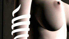 BDSM Anal and pussy fuck with iron dildo in extreme 3D sex video