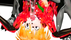 3D Robot with tentacles instead dick fucks blonde in latex