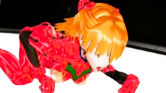 3D Robot with tentacles instead dick fucks blonde in latex