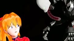 3D Robot with tentacles instead dick fucks blonde in latex