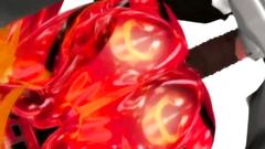 3D Robot with tentacles instead dick fucks blonde in latex