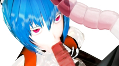 Ugly tentacles penetrate the sexual organs of a girl dressed in a gorgeous latex clothes