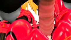 Ugly tentacles penetrate the sexual organs of a girl dressed in a gorgeous latex clothes