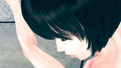 Skinny 3d diva with tiny holes gets screwed by a huge dick