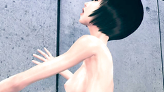 Skinny 3d diva with tiny holes gets screwed by a huge dick