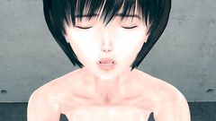 Hot 3D skinny brunette sucks and riding a cock in POV style