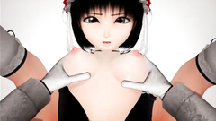 Sex experiment of a hot 3d girlfriend with big tits and tiny pussy