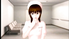 Lesbian sexy nurse and her young patient fornicate in 3d porn