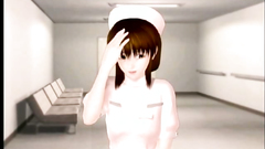 Lesbian sexy nurse and her young patient fornicate in 3d porn