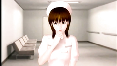 Lesbian sexy nurse and her young patient fornicate in 3d porn