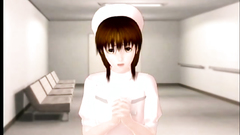 Lesbian sexy nurse and her young patient fornicate in 3d porn