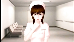 Lesbian sexy nurse and her young patient fornicate in 3d porn