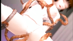 Kinky tentacles fuck slutty nurse in all holes