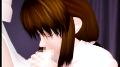 Deepthroat blowjob by an innocent 3d beauty who just learns her job