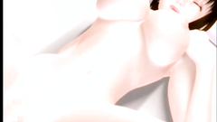 Deepthroat blowjob by an innocent 3d beauty who just learns her job