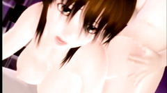 Deepthroat blowjob by an innocent 3d beauty who just learns her job