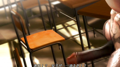 Sexy Asian school girl banged by a horny male creature in the classroom