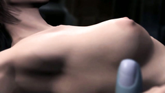 Huge creature sticks its huge dick into a cunt of a young little 3d girl