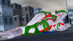 Horny demon takes a sexy 3d beauty into her hands and fucks her holes hard