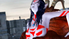 Horny demon takes a sexy 3d beauty into her hands and fucks her holes hard