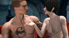 Hung dude is playing with a short haired brunette in hot 3d porn