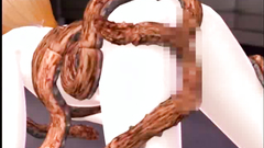 Slutty nurse and her patient get doubl penetrated by kinky tentacles