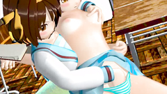 A couple of horny teen are fornicating good in the 3d hentai porn