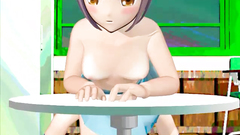 Cute hentai babes are sucking on each other's nipples