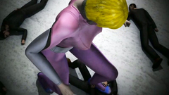 Woman of great size sits on the face of her submissive soldier