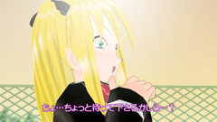 Blondy is crying because of pain in her tight young vagina in anime movie